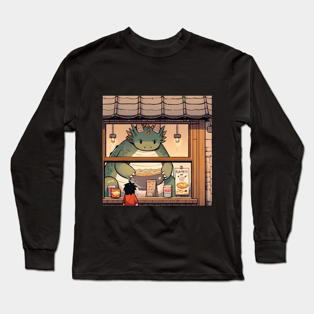 Dragon Ramen Long Sleeve T-Shirt by Moniato